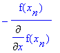 -f(x[n])/Diff(f(x[n]),x)